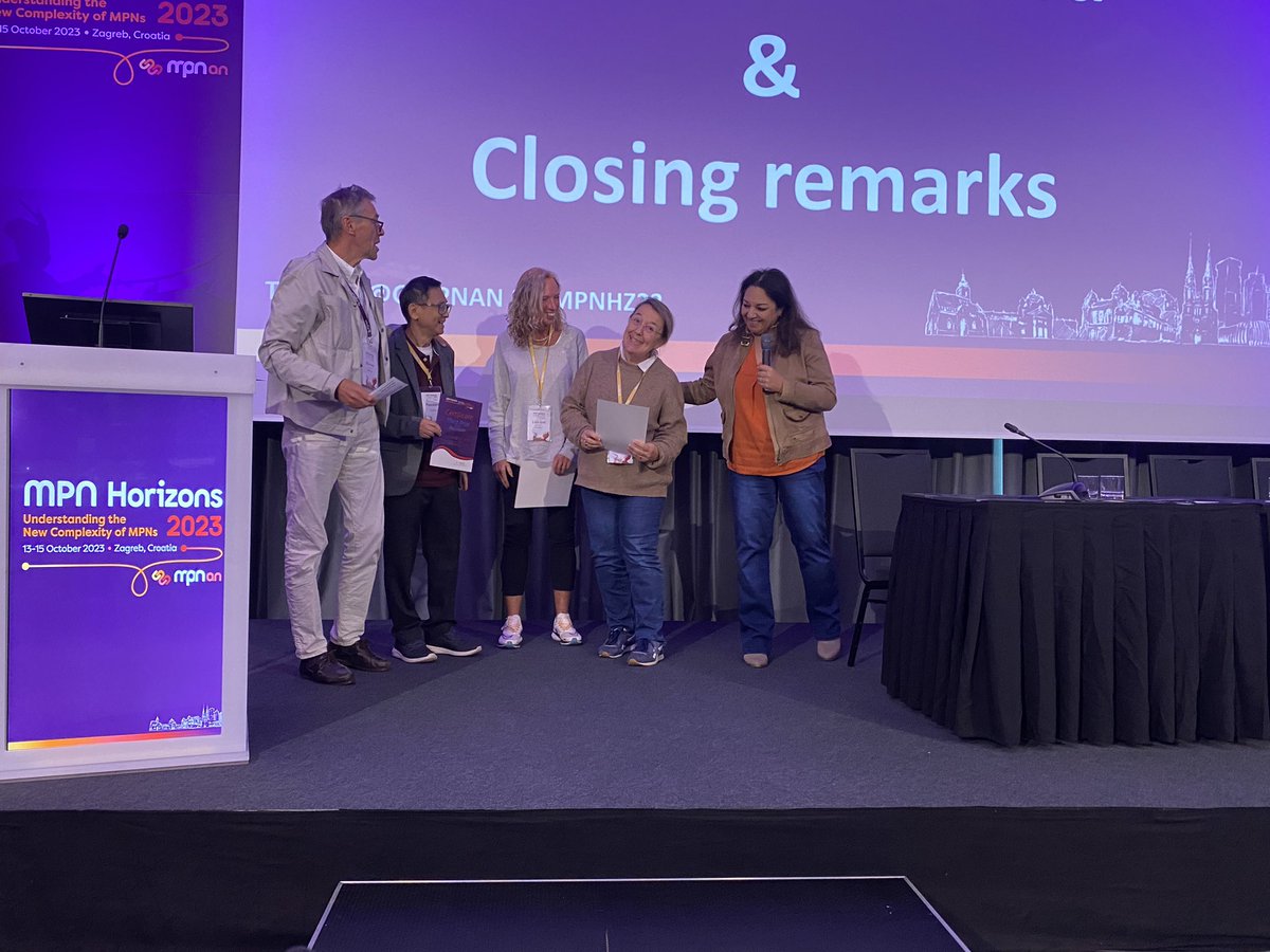 GMPNAN's tweet photo. We are finishing #MPNHZ23!
Well known best poster awards have been delivered.
1. France
2. Sweden
3. Thailand
Thank you all for being a part of the 8th MPN HORIZONS 2023!
See you next year!! https://t.co/sYtbZ7rZcR
