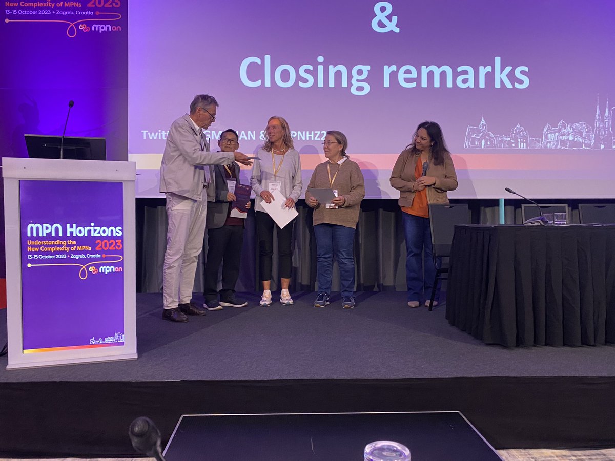 GMPNAN's tweet photo. We are finishing #MPNHZ23!
Well known best poster awards have been delivered.
1. France
2. Sweden
3. Thailand
Thank you all for being a part of the 8th MPN HORIZONS 2023!
See you next year!! https://t.co/sYtbZ7rZcR