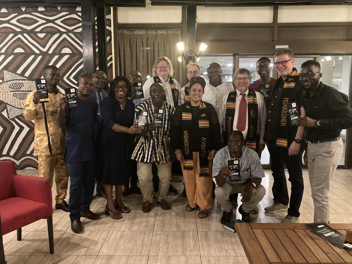 UEF_GlobalDev's tweet photo. Rector @jmonkkone @unieastfinland
hosted two receptions in #Ghana (in Kumasi and Accra) for our #UEFAlumni. Lots of vibrant discussion and networking. Our former students are doing fascinating things all around the world. https://t.co/9g75Q3hTfz