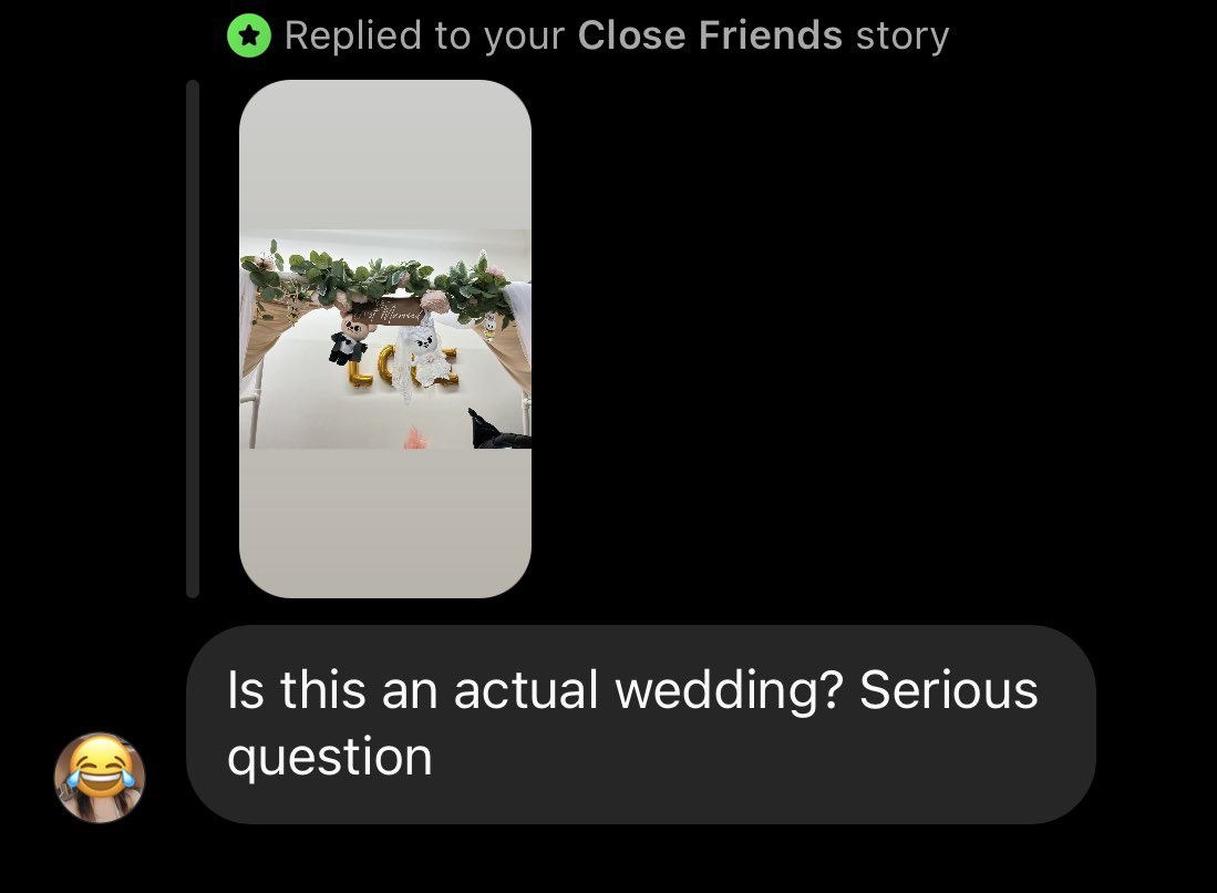 candy4skz's tweet photo. So I went to @CafeRachaEvents 2MinCafe and posted this, and my friend asked if it was a legit wedding!? 😂😭 https://t.co/ZOU07xfLeu