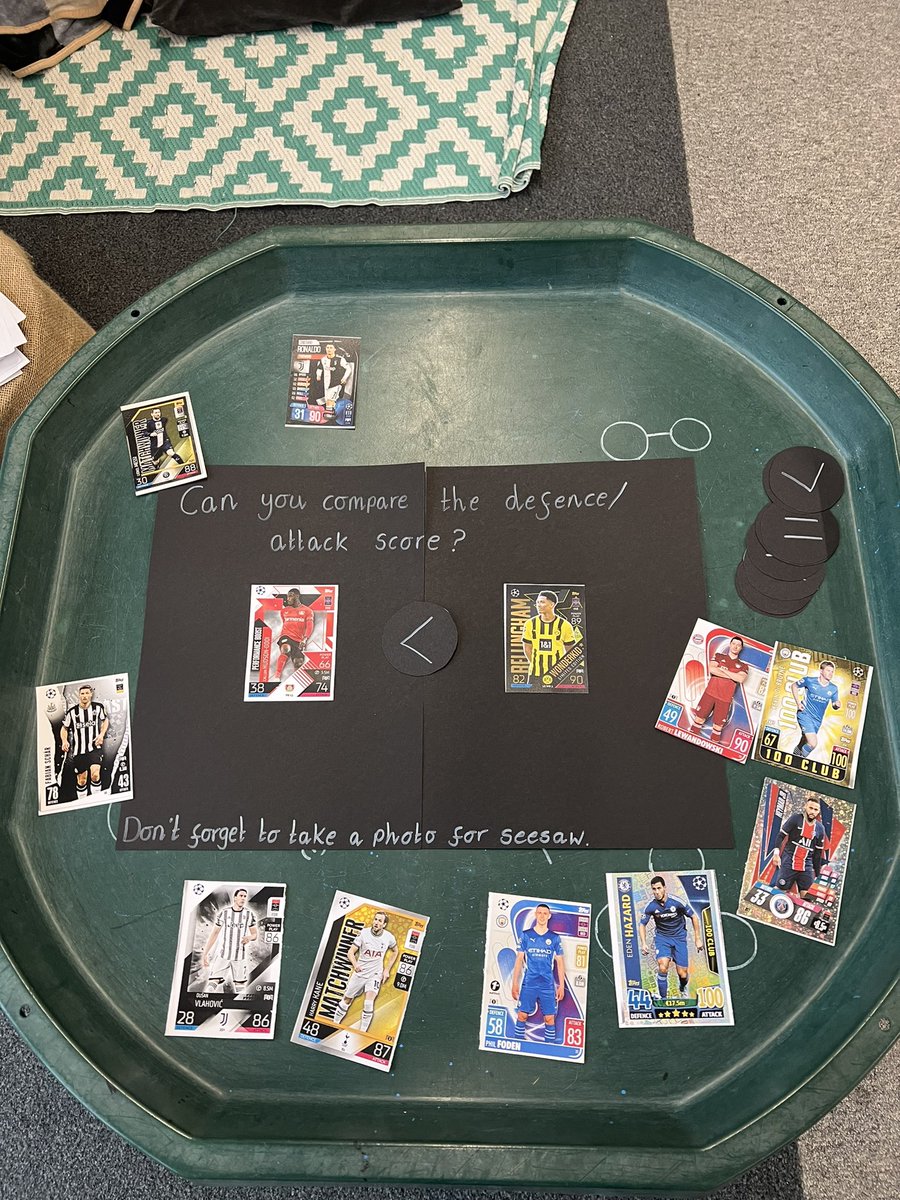 MissDay101's tweet photo. I love a tuff tray game 🎉 worked so well with the children this week! #stem #maths #continuousprovision https://t.co/ixJwqh1b8b