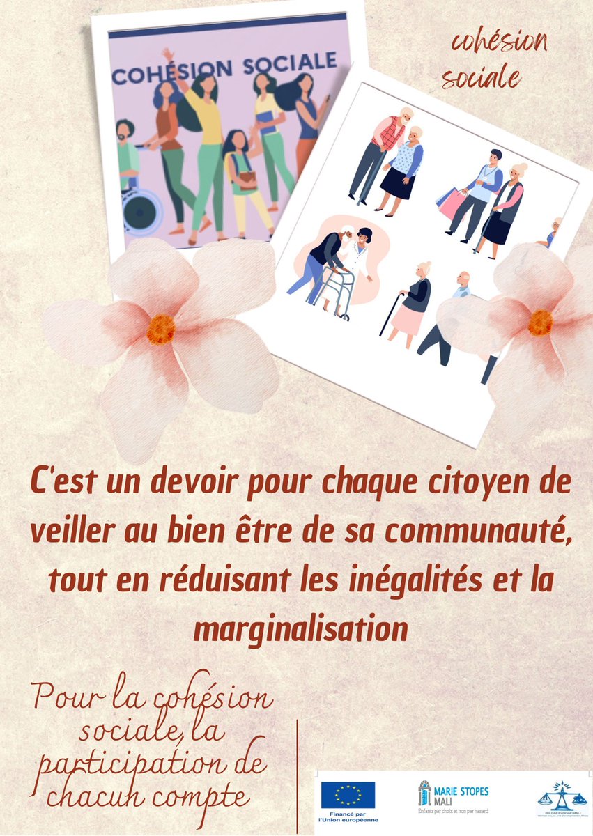 Nous devons tous participer à la construction de la cohésion sociale au sein de notre communauté ! #Wildaf_UE_MarieStopes