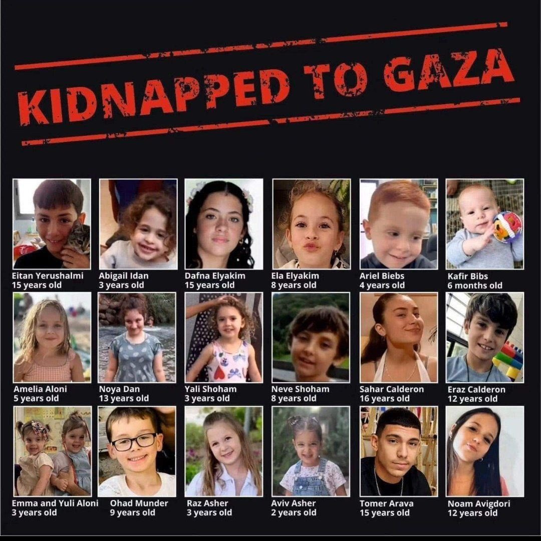 IsraelinUK's tweet photo. Look at their pictures. Look into their eyes. 

We must promise each one of these children that we will not rest until they are safely back in their families' arms. 

#BringThemHome https://t.co/DnoveEKmO9