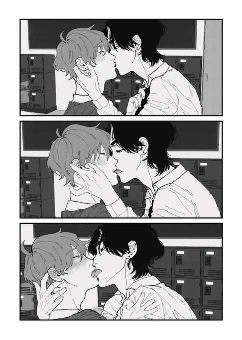 舌使って口を開けるように促す攻め好き
 #創作BL 