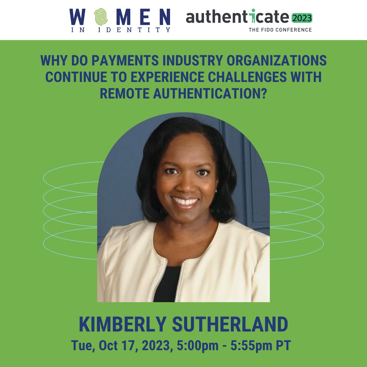 WomeninID's tweet photo. #WomenInID Board member Kim Sutherland is speaking at #Authenticate2023 on Tuesday at 5pm PT 🙌

Prior to the panel session, we're hosting a WiD networking lunch at 1pm, so make sure to join the lunch where Kim will give an update on our #IDCodeOfConduct work!
#DiversityByDesign https://t.co/W8ycJu4iRp