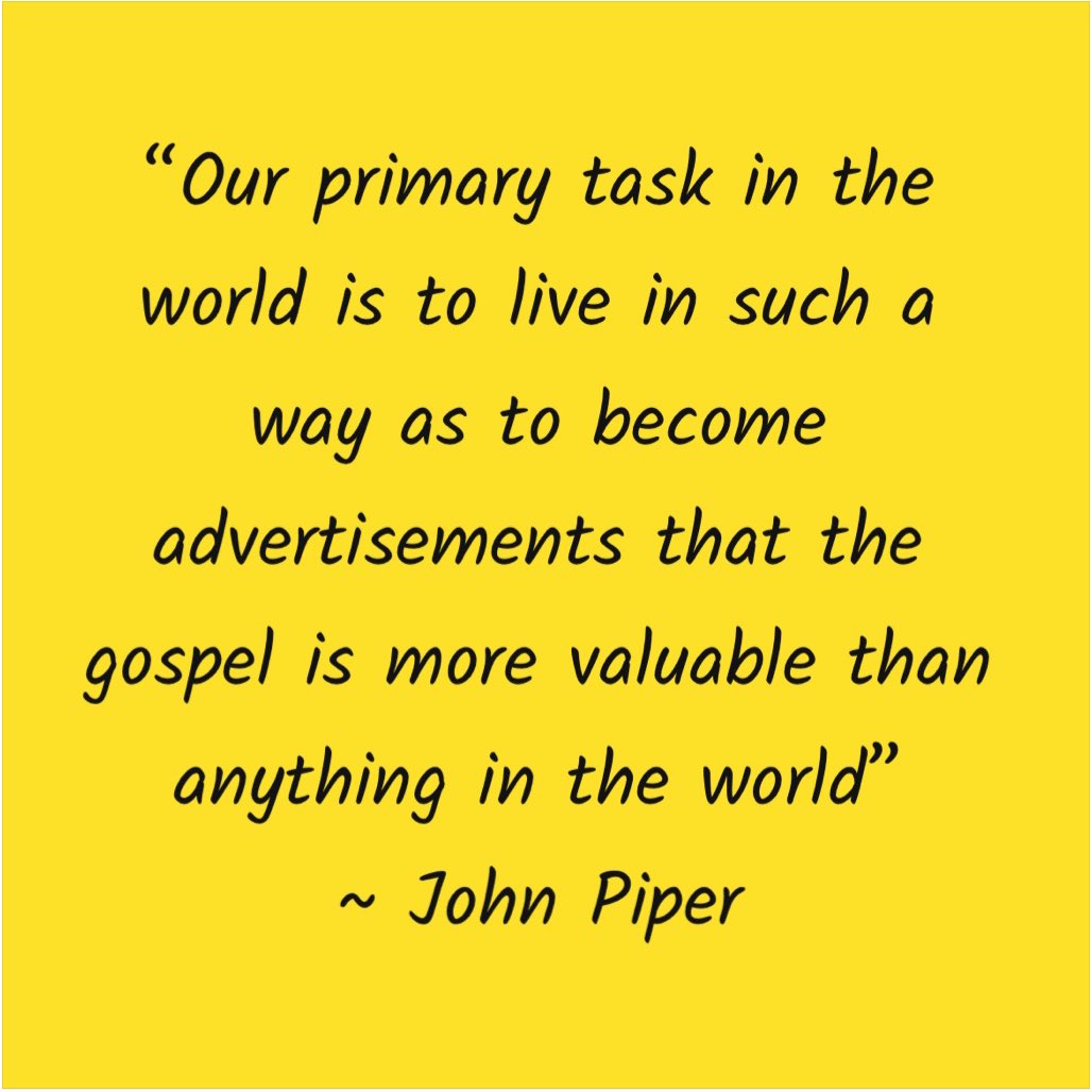 Sticky Note Quote - 
From one of my favs ⁦<a href="/JohnPiper/">John Piper</a>⁩ in a sermon 40 years ago! A primary task for us CHRISTians!