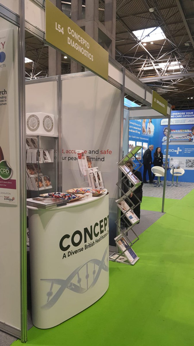 ConceptoTweets's tweet photo. Concepto Diagnostics is at L54 at @pharmacyshow NEC, Birmingham. Join us to know more. 

#PS23UK #PharmacyShow #nipt #blueorpink #conceptodiagnostics https://t.co/R1vjmWMGle