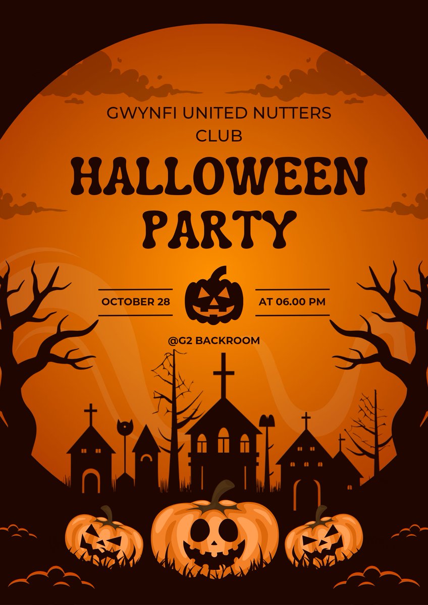 GwynfiU's tweet photo. Gwynfi United Nutters Club presents..  Halloween Party @sports_g2 Saturday 28th October 👻🎃 Fancy dress and music from @LukeColeRogers2 
Everyone Welcome 💚⚽️ https://t.co/zEglIJnDgY