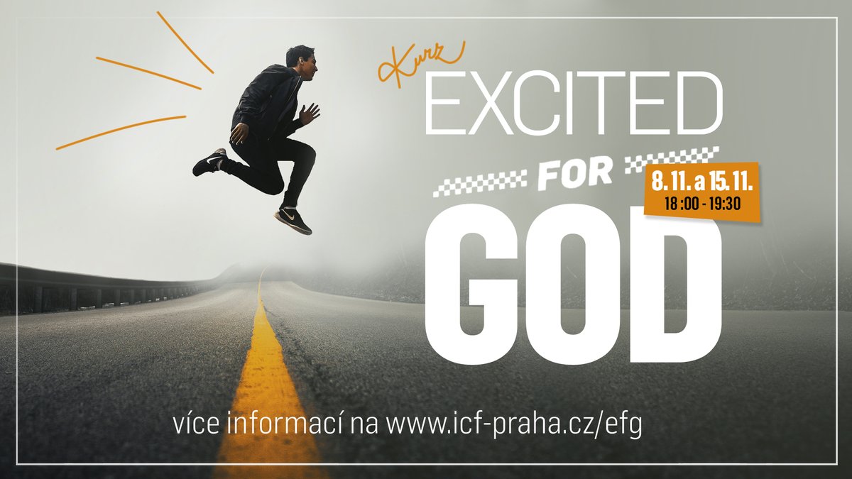 icfpraha's tweet photo. EXCITED FOR GOD - Kurz, který ti může pomoci najít Boží vůli a vizi ve tvém životě s Ježíšem.

Kurz je vhodný pro všechny, kteří mají zájem poznat hlouběji Ježíše, ale také pro ty, kteří jsou na cestě s Ním už dlouho a hledají nové nasměrování.

https://t.co/9SaLDdBVi9 https://t.co/2yaht15aIv