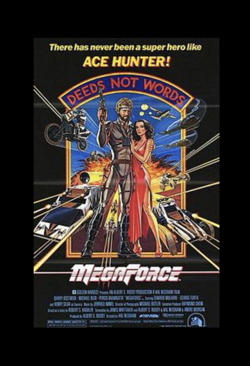 Anyone else get excited when they see Magnum Force listed on a TV guide then realize it isn't Mega Force, and have to deal with the disappointment?
#Movies #MegaForce #BarryBostwick #adventuremovie #scifi