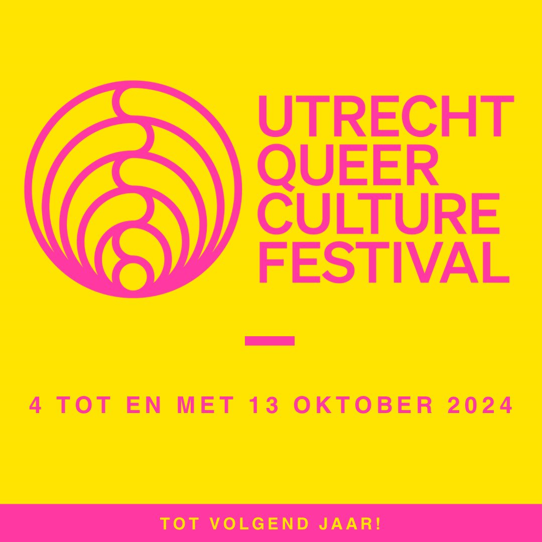 Uitgeput, maar voldaan! Volgend jaar zijn we terug met een nieuwe editie van het Utrecht Queer Culture Festival 🦄🌈
