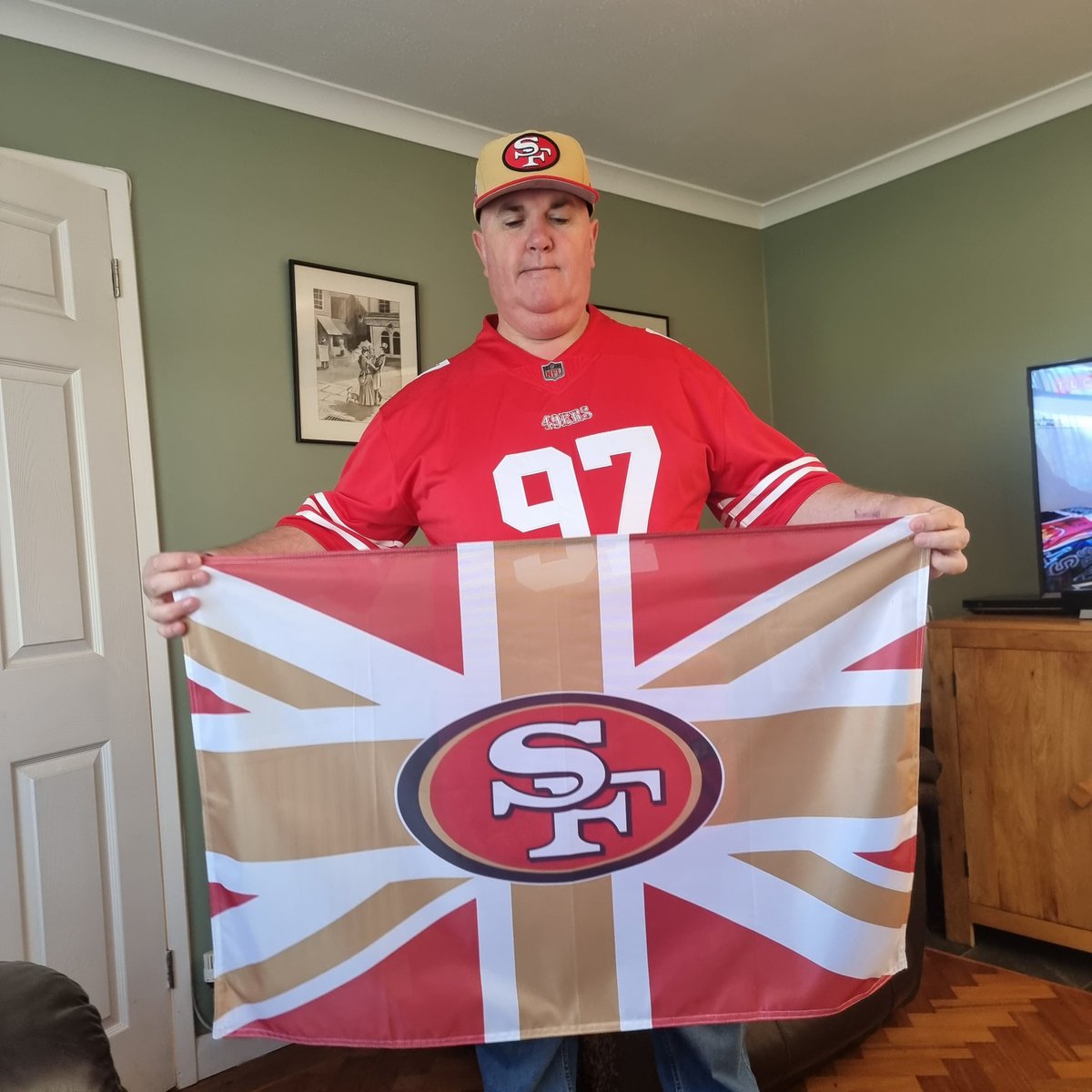 Off to the watch party let's go Niners