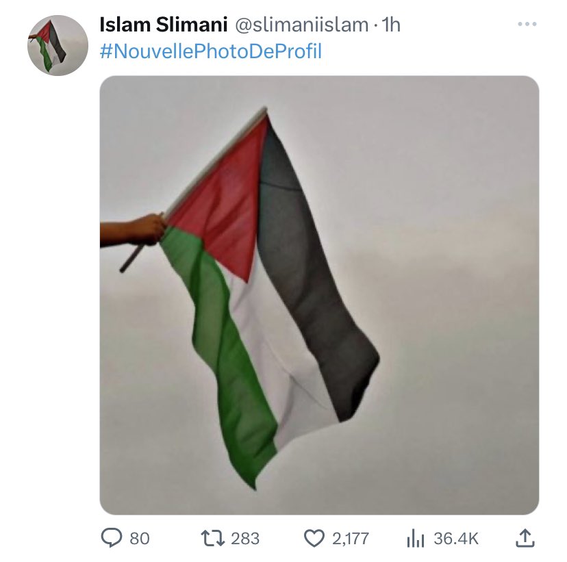 🚨🚨🚨🚨🚨🚨🚨🚨

المهاجم الجزائري اسلام سليماني يقوم بتغيير صورة حسابه عبر اكس لدعم فلسطين ❤️🇵🇸