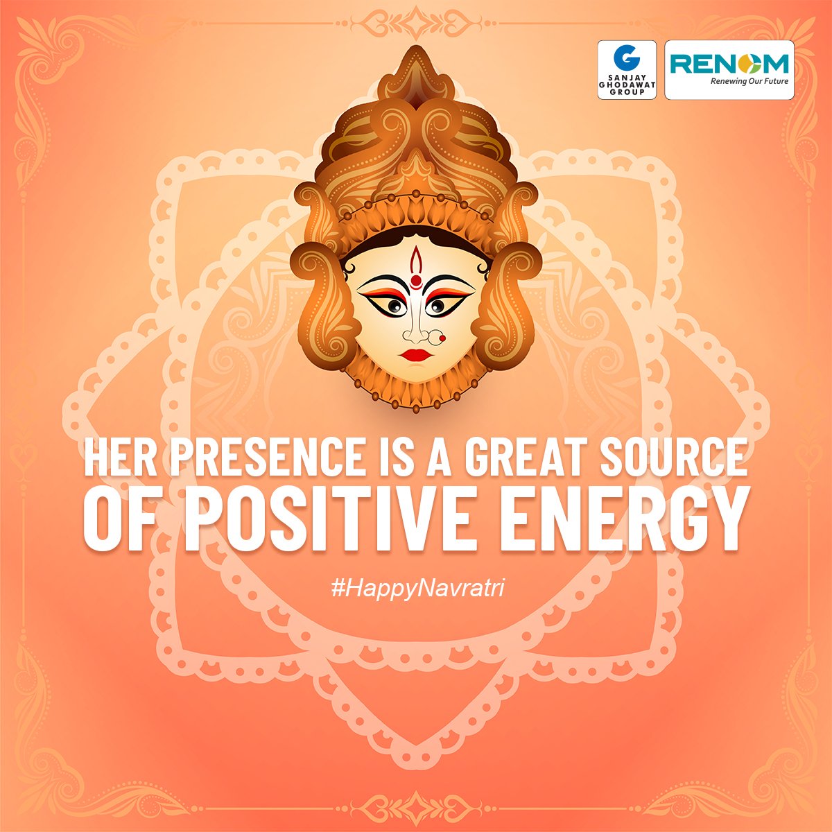 RENOMENERGY's tweet photo. Positive Energy! Is all we need! 
Let's celebrate an ultimate source of positive energy! 
Happy Navratri https://t.co/4tso5HBiF6