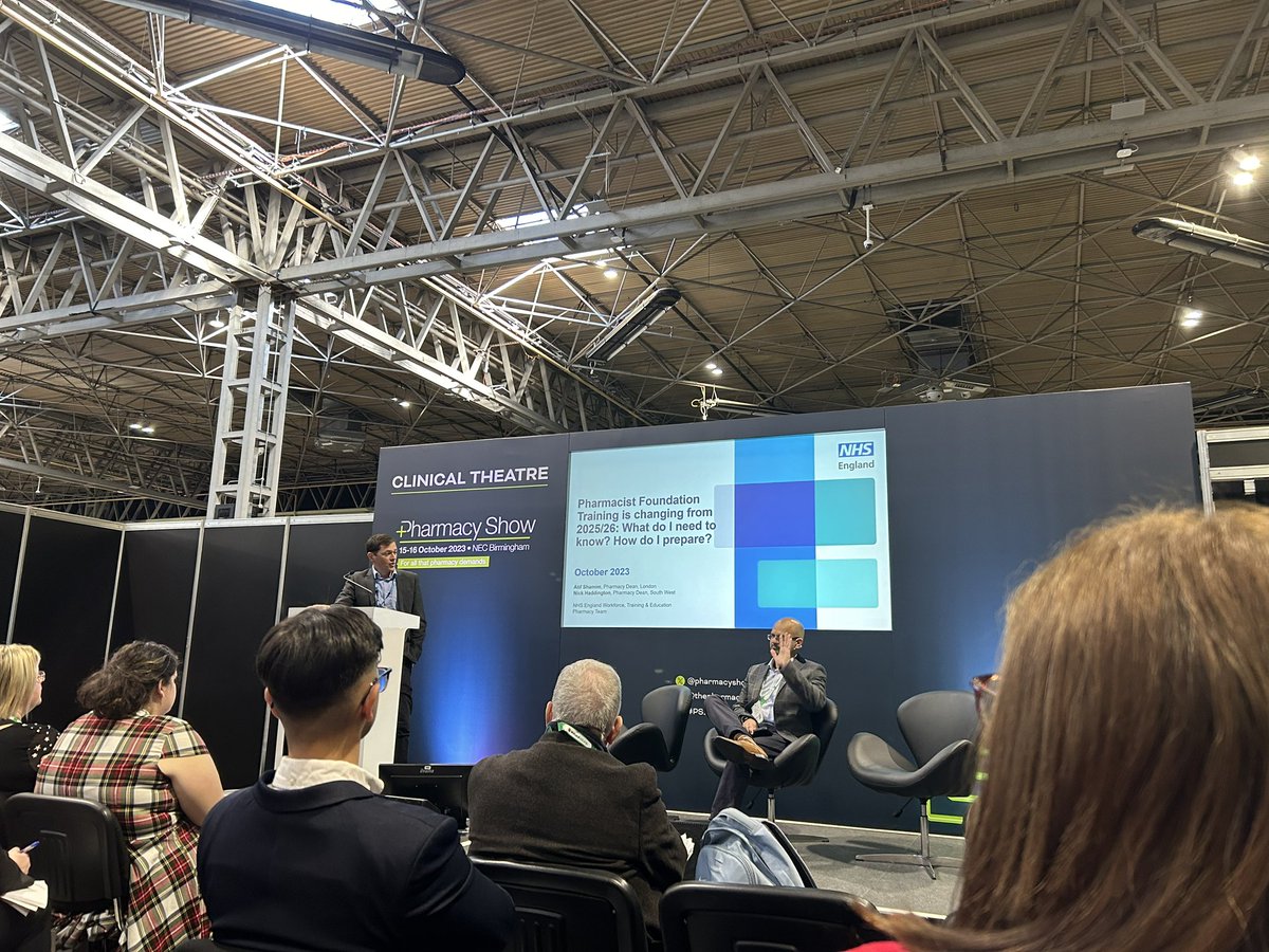 Looking forward to lots of interesting sessions on the future and changes in pharmacy. 
If you are interested in postgraduate education to help you please come and visit us at H57 <a href="/UniofBath/">University of Bath</a> who are <a href="/ThePharmacyShow/">The Pharmacy Show</a>