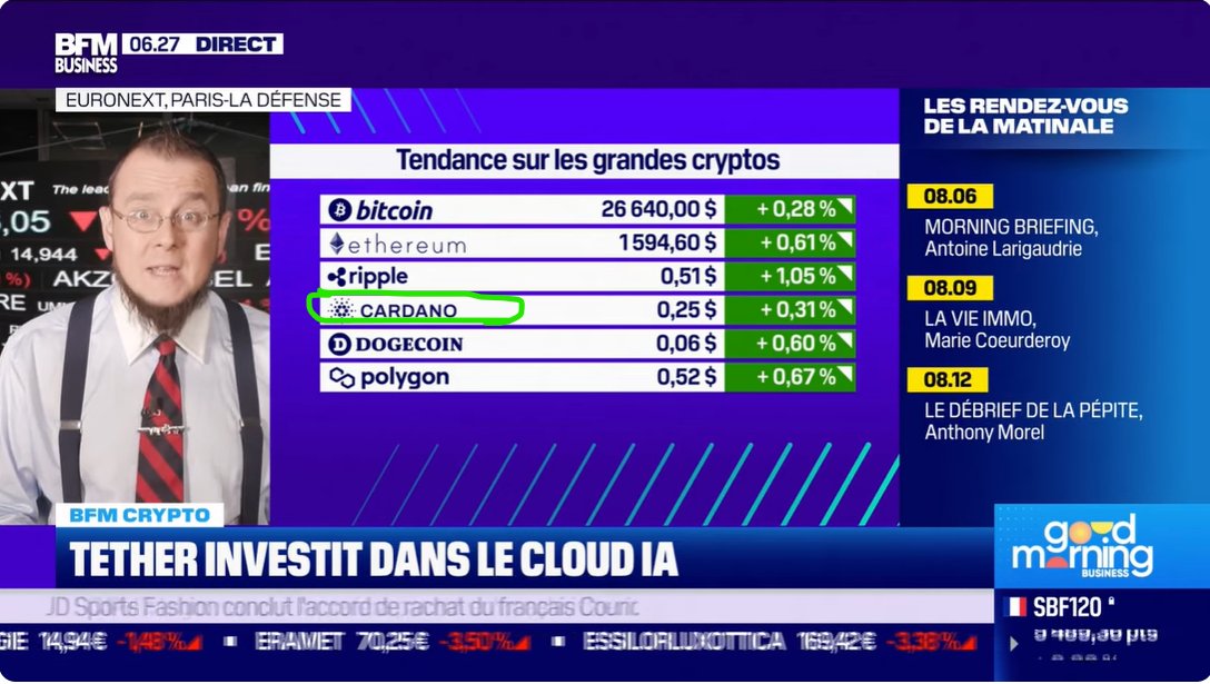 MeAtayev's tweet photo. I trust that #Cardano is already on every portfolio!
@StakeWithPride #ADA
@googlefinance #BFMBusiness @bfmbusiness #BFMCrypto https://t.co/wgvyka3xj9 https://t.co/BT4IhfzoLK