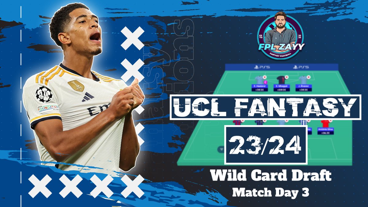 FPLZayy's tweet image. 🚨 #UCLFantasy Wild Card Draft Match Day 3, 

I will be activating my Wild Card now and this is my Initial draft. 
7K Overall Rank. 
#everythingfootball #UCL 
youtu.be/9oY7cbQA3ec