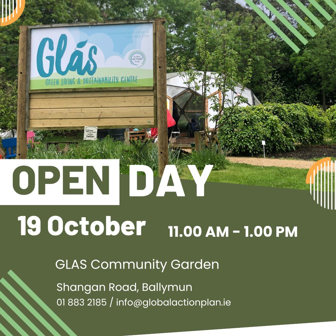 To mark the first-ever 'National Allotments and #CommunityGardens Week', the GLAS community garden in #Ballymun will have a special Open Day on Thursday 19 October. globalactionplan.ie/services/glas-… Supported by @DubCityCouncil @DCCFinglasBmun