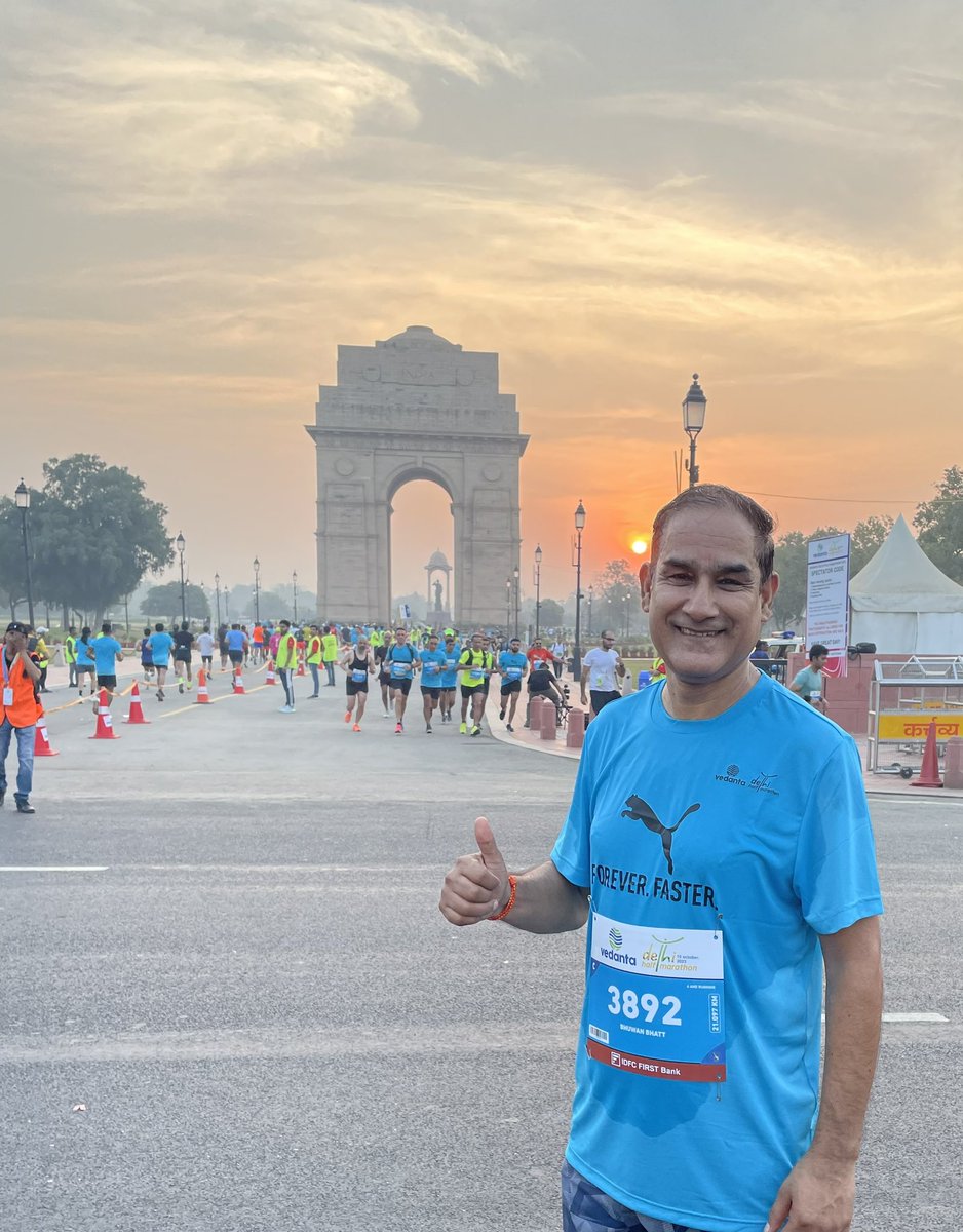 bhuwanbhat's tweet photo. Done and dusted #DelhiHalfMarathon #finisher #runner https://t.co/n23MDS5Y7S