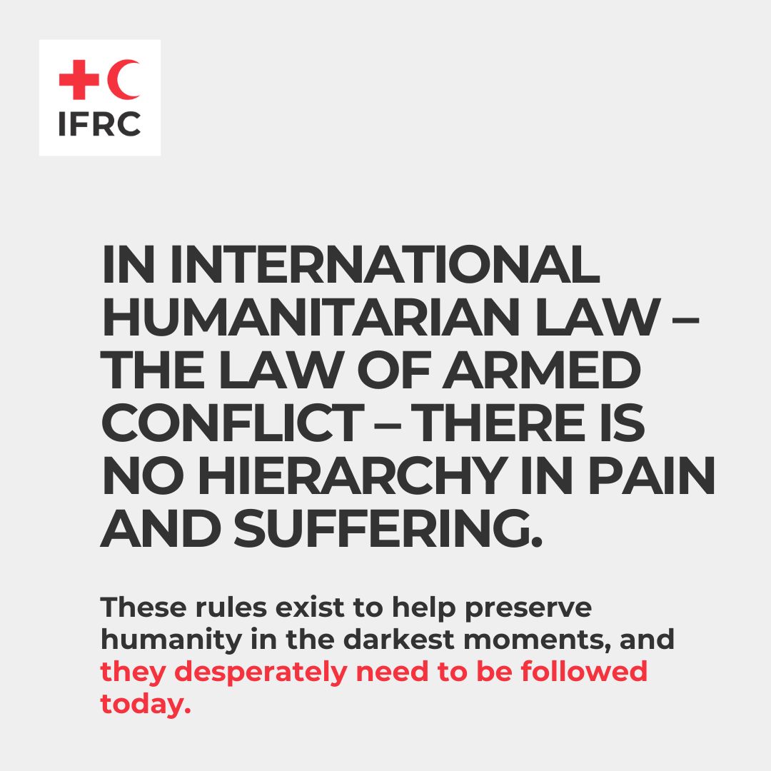 Upholding international humanitarian laws is essential to protect civilians from the intensification of hostilities in Israel and Gaza. #NotATarget