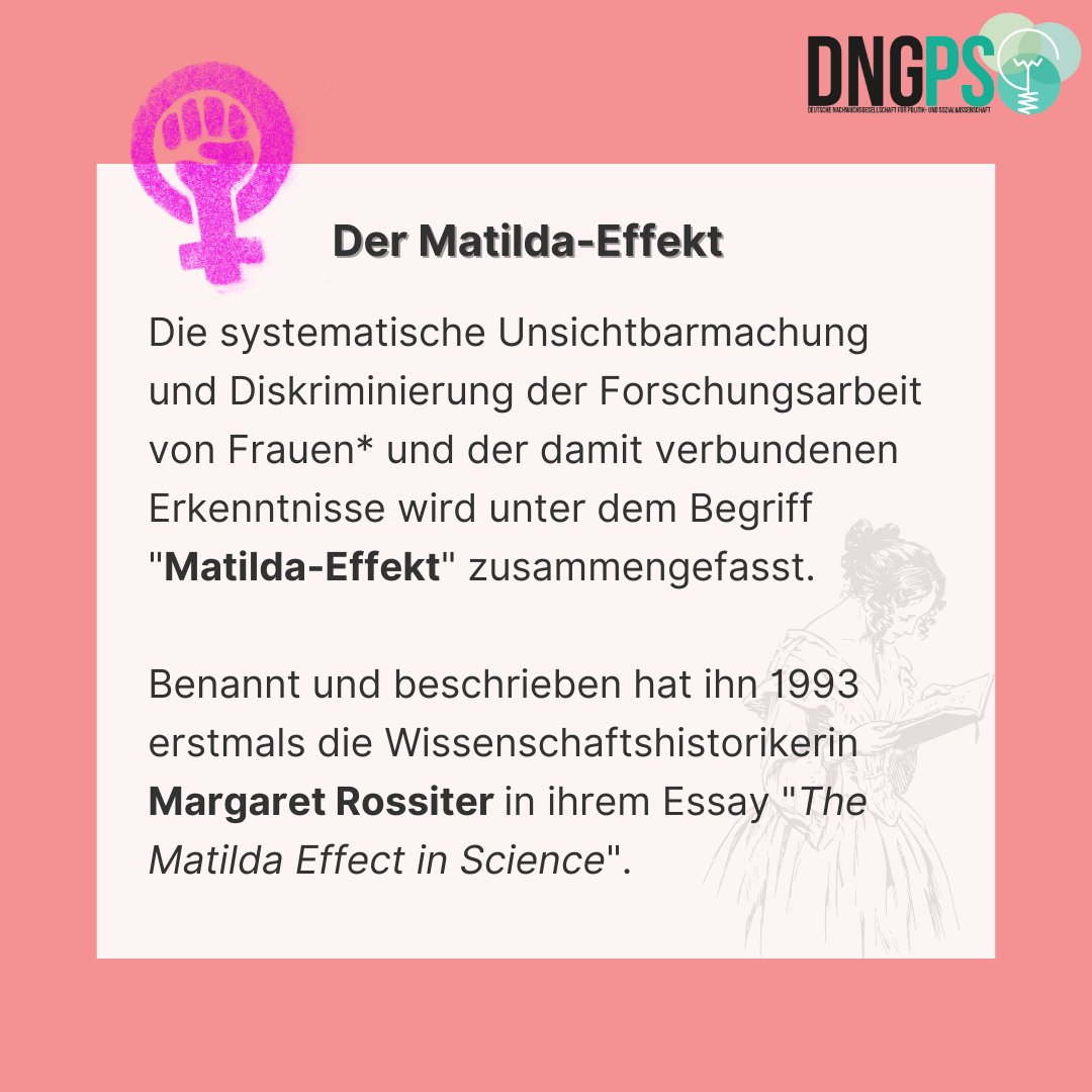 DNGPS's tweet photo. Unser heutiger Info-Post ist der erste Teil einer zweiteiligen Reihe, die sich dem sogenannten "Matilda-Effekt" widmet, der die Unsichtbarmachung der wissenschaftlichen Arbeit von Frauen* beschreibt. https://t.co/ulXRcsxMEn