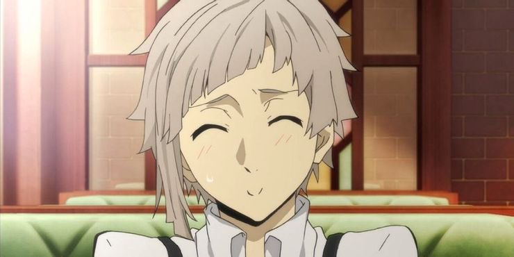Bsdsushi's tweet photo. Atsushi and his silly little awkward smile 😭❤️ https://t.co/88Dwy1yssr