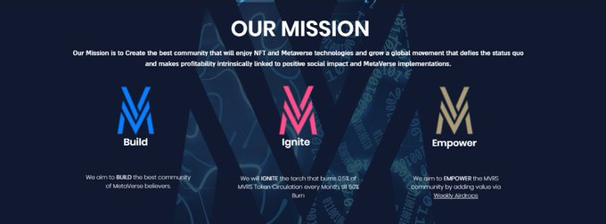 Meta MVRS Mission:🔥

JOIN THE FUTURE NOW!

🔹t.me/mvrstokencommu…
🔹mvrstoken.org

#Metaverse #cryptocurrency #NFT #Crypto #x100Gems