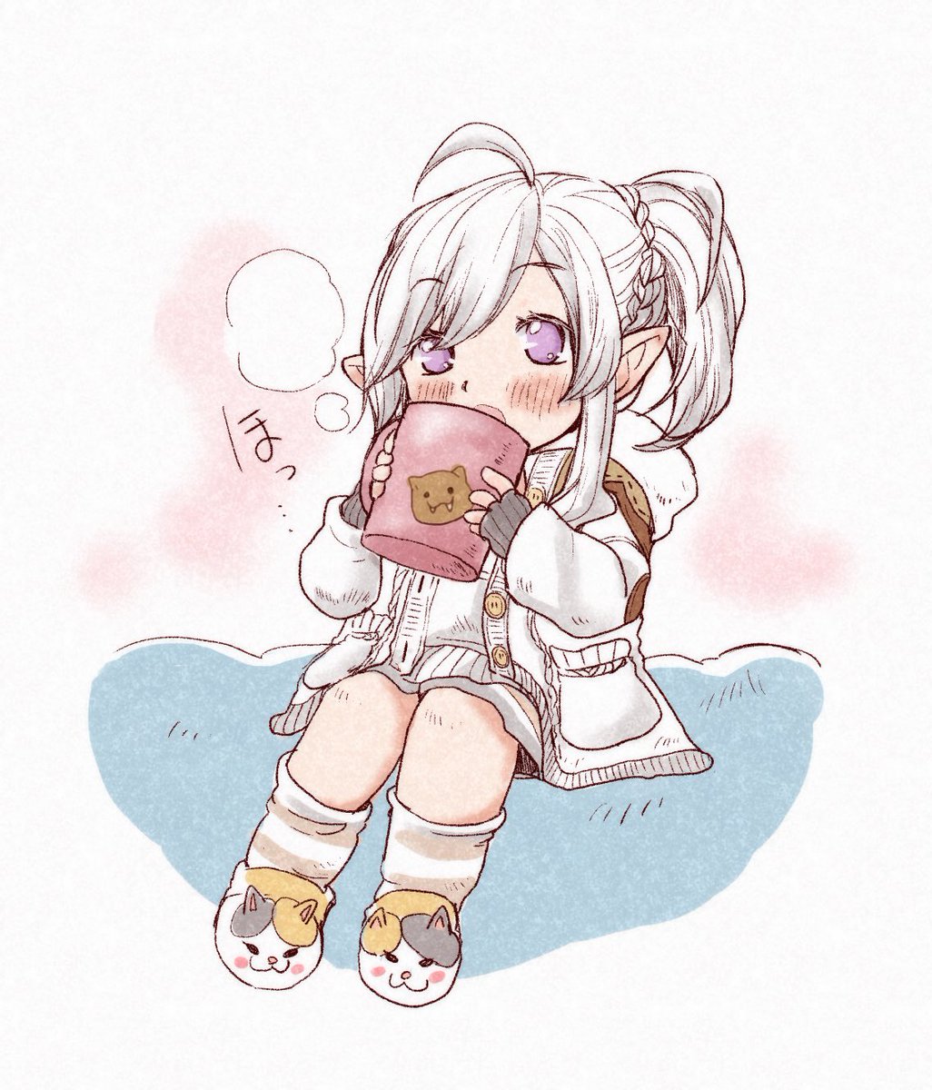 FF14「ココアが美味しい季節になってきましたね〜  #FF14」|Leeya🍩のイラスト