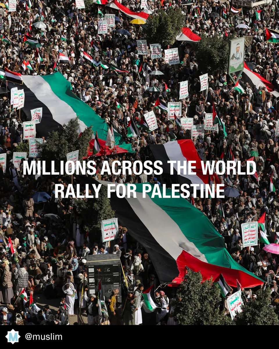 Muslim's tweet photo. Millions across the world rally for Palestine. 🇵🇸 https://t.co/2YG7W0HNyw