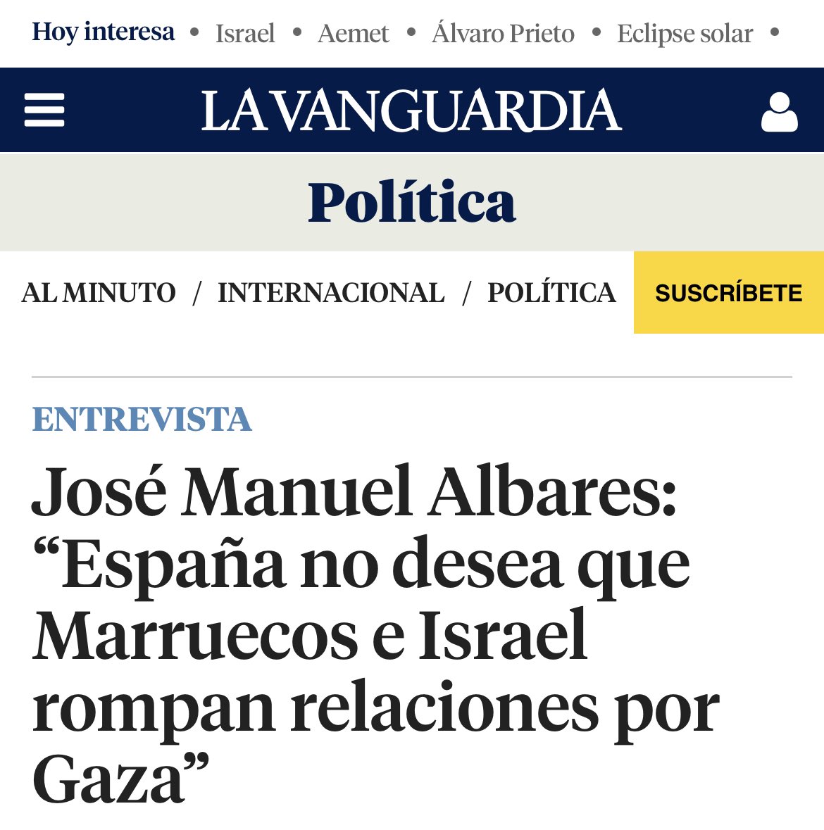 El Ministro Albares no quiere que Marruecos e Israel rompan relaciones, no vaya a ser que Israel deje de proveer a Marruecos de drones para asesinar a civiles saharauis. 

El PSOE siempre en su línea antisaharaui, cinismo y vergüenza.