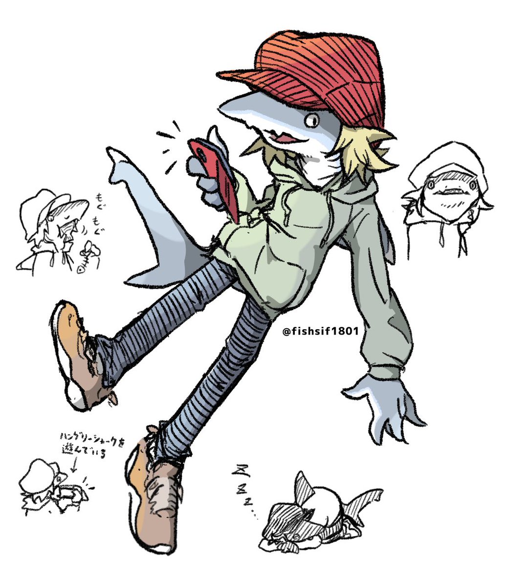 fishsif1801's tweet photo. 半ネムリブカ人らくがき🦈 https://t.co/V5FO6ynUAH