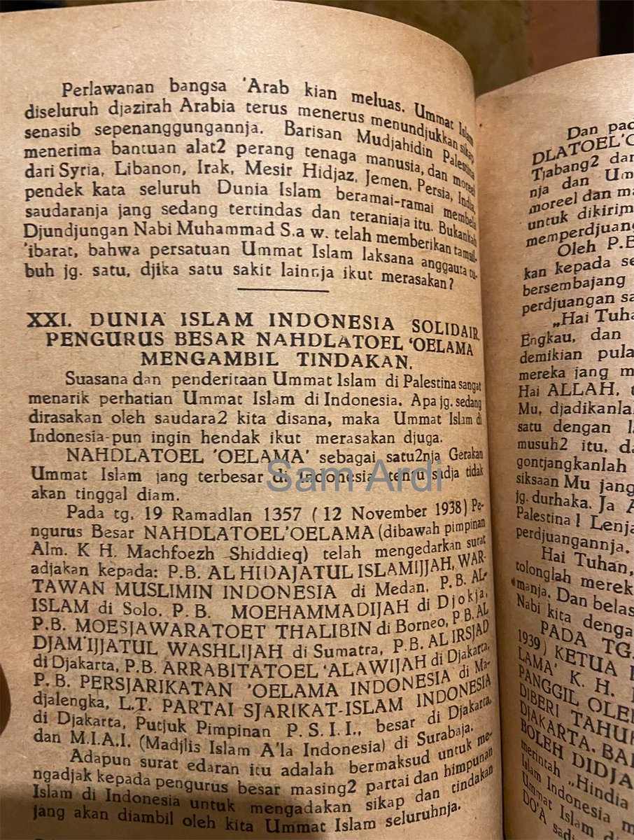 Sam_Ardi's tweet photo. Saat zaman Hindia Belanda, PB Nahdlatoel Oelama bersikap mengenai Palestina dengan memberikan dukungan, baik secara moril dan materil. Instruksi dukungan tersebut dikirimkan kepada seluruh cabang dan ranting. Bahkan meminta dibacakan qunut nazilah, hingga Belanda melarangnya! https://t.co/AHk6Gnd9V5