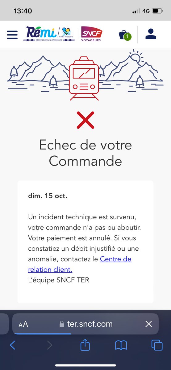 DavHighTech's tweet photo. @RemiTrainPCLM @SNCFConnect Après paiement https://t.co/fed1FNzhhR