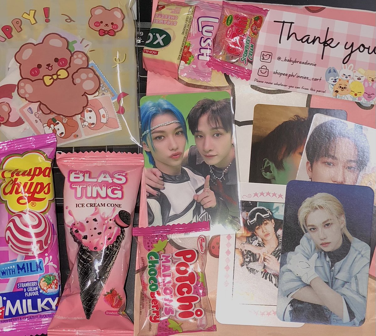 chanlixprios's tweet photo. #chanlixpriosmails
๐ โ from @_babybreadinnie
my most awaited parcel is finally here ๐ญ got my chanlix unit pc na po! been stressing abt securing this one since palaging mabilis maubos but you messaged na meron pa ๐ฅน thank u po for this one!! next time po ulit ๐ #from_innie https://t.co/wRikIrXxpt