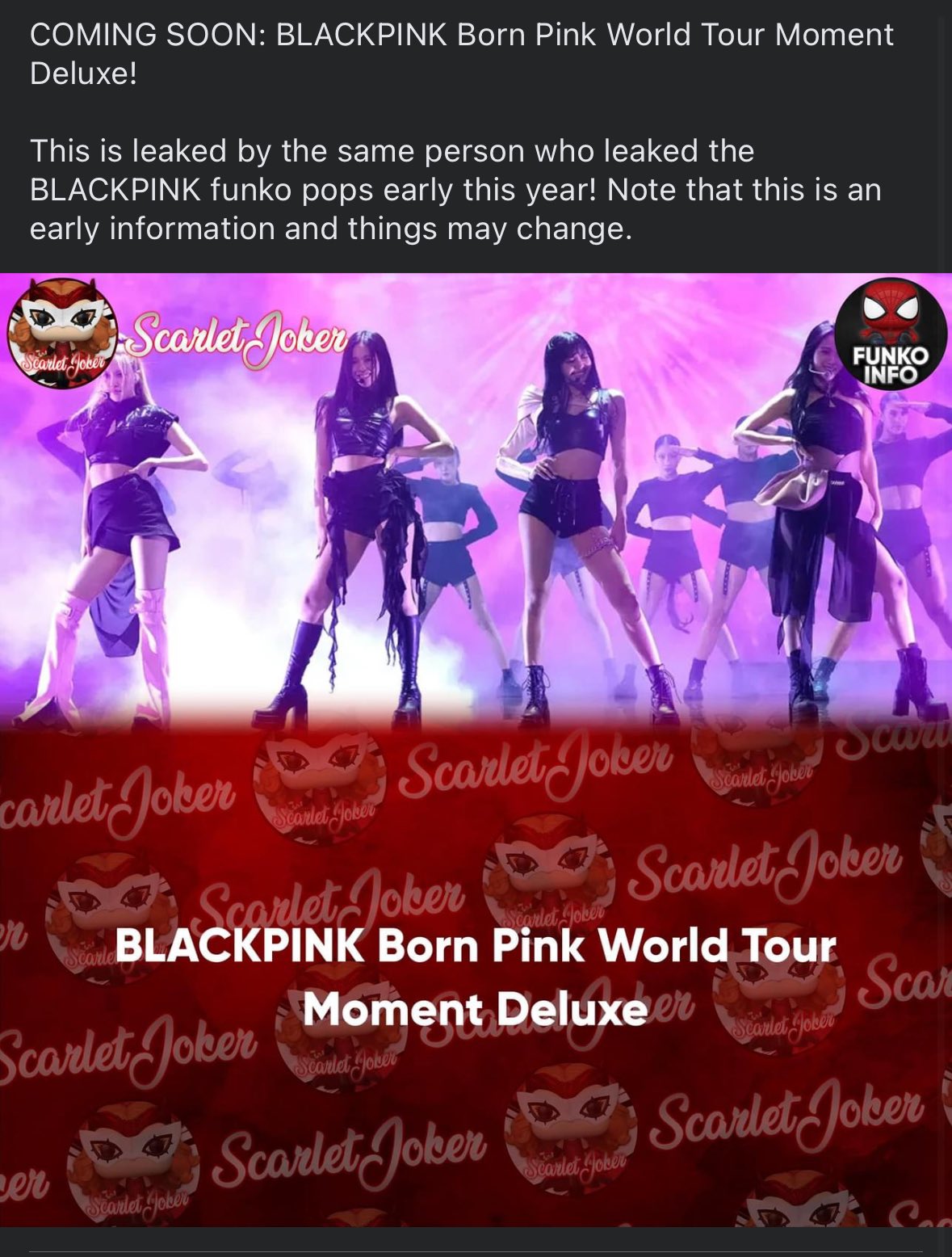 BLACKPINK Funko Pop! Moments Deluxe BLACKPINK World Tour figures 