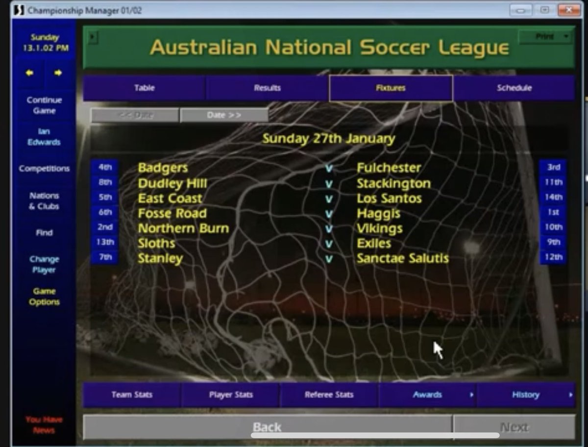 ⚽️ GW17 ORDER⚽️

1) @EC_CosmosFC v @LosSantosKing5 

2) <a href="/SlothSpartak/">Spartak Sloth</a> v <a href="/SDCMFC/">Atletico Exiles (F.K.A Swindon Devils)</a> 

3) <a href="/DudleyHill0102/">Dudley Hill FC</a> v <a href="/stackingtonfc/">Stackington Colliery</a> 

4) <a href="/NorthernBurnFC/">Northern Burn 🔥</a> v <a href="/RedVikings_CMSL/">Warragul Vikings 🇳🇴</a> 

5) @BtownBadgers v <a href="/peroni_king/">Peroni King</a> 

6) <a href="/CM0102Unicorns/">Fosse Road Unicorns FC</a> v <a href="/HaggisFC/">Haggis</a> 

7) <a href="/RedRoseStanley/">Mike</a> v @CDSSFC 

Savage on comms!