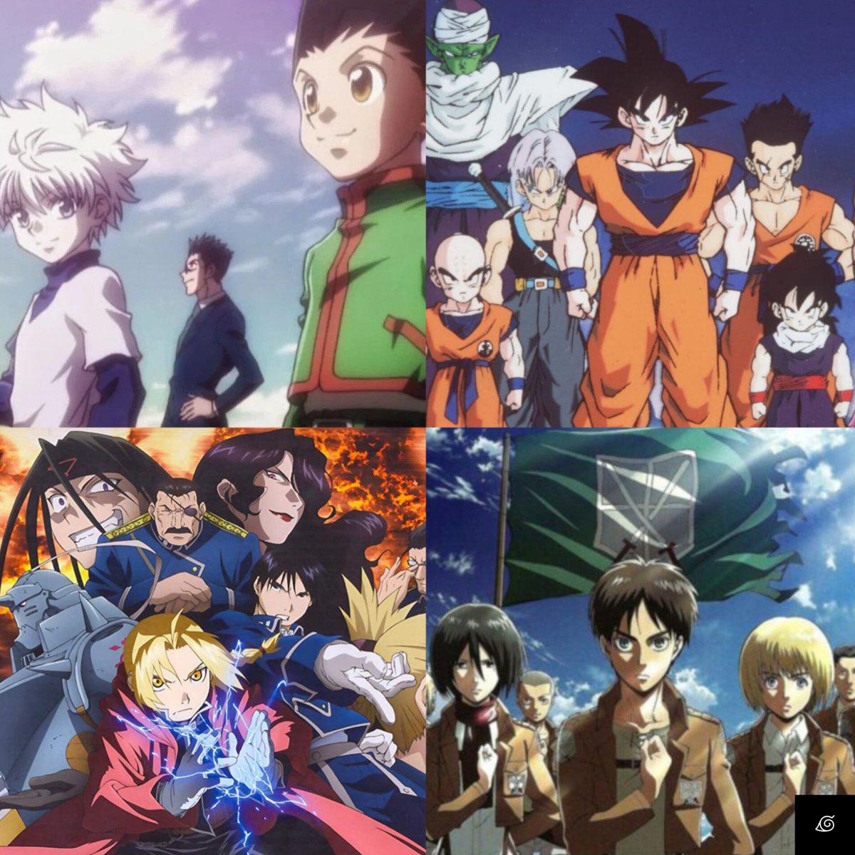 Medianimes's tweet photo. Retire le moins bon anime des 4. ❌ https://t.co/olUVRdVteT