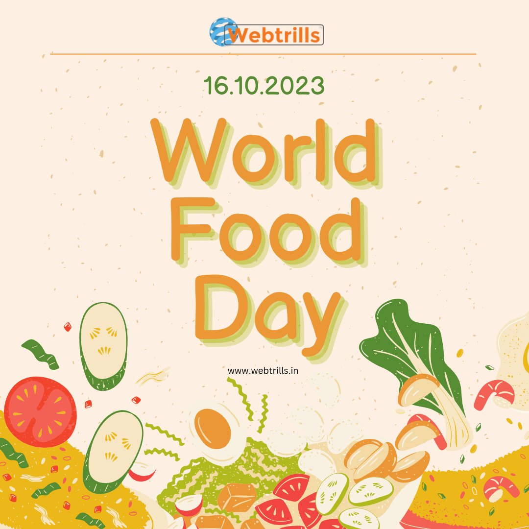 Wishing everyone a meaningful World Food Day! Let's work towards a future where everyone has access to nutritious and sustainable food. 🌽🍏 #FoodForAll #WorldFoodDay
.
#webtrills #foodsafety #foodislife #foodisfuel #foodquality #eatgoodfood #eathealthy #stayhealthy