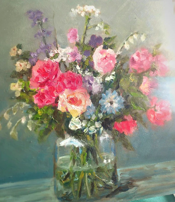 some flowers for you  #oilpainting