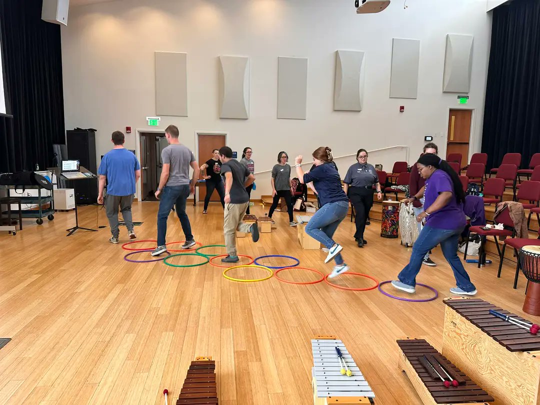 Caught in action jumping into learning songs and games from the Dominican Republic with Dr. Juan CarLos Tavarez! #Orff #growtogreat
