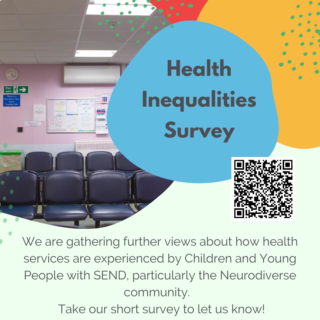 We are gathering views about health services experienced by Children and Young People with SEND. The information collected we will share with Peterborough City Council and Health partners.

Please complete our Survey here: ow.ly/pfkS50PQzYm

#SEND #Survey