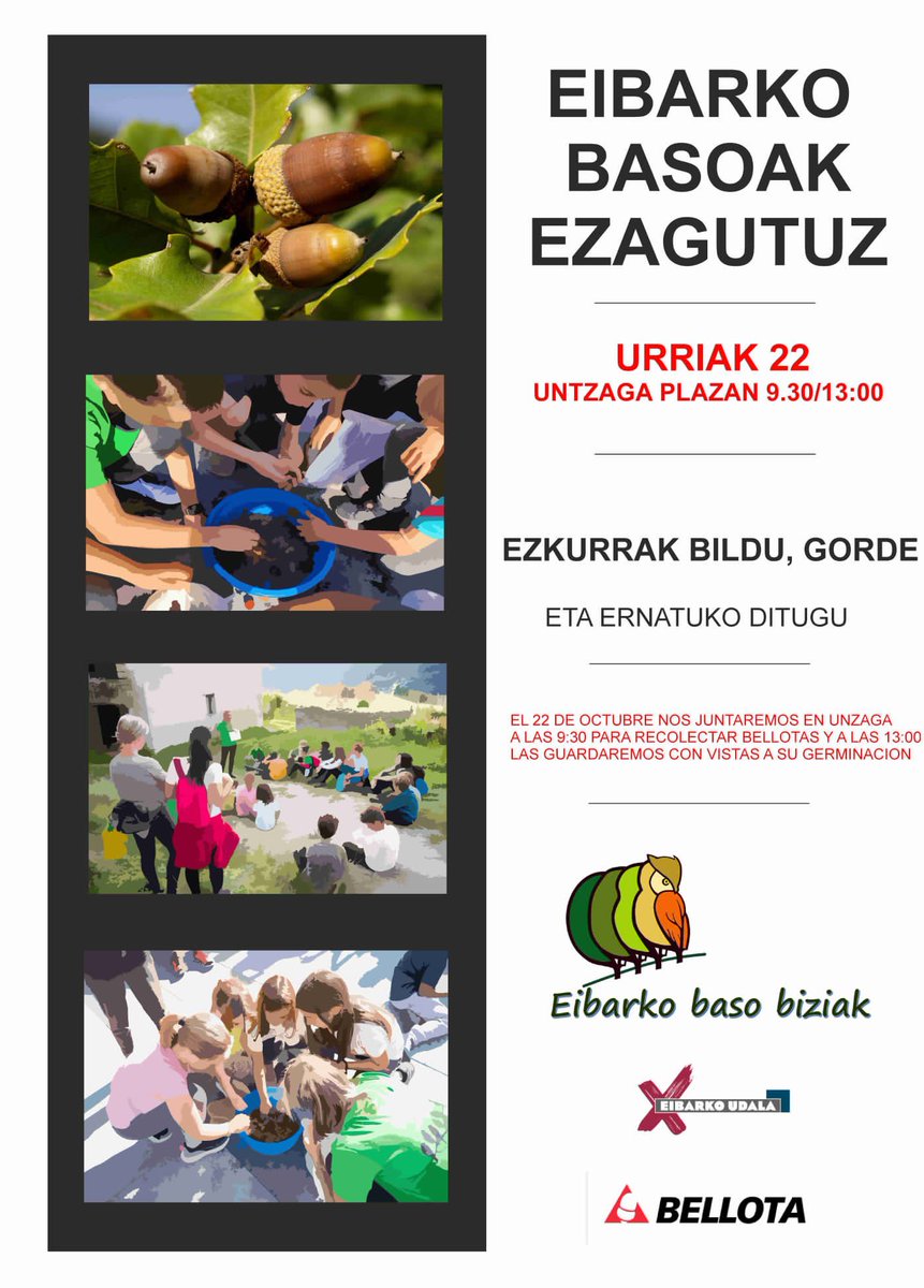 EBiziak's tweet photo. Datorren Urriaren 22an egingo dugun EZKUR ETA HAZI BILKETAN parte hartzeko gonbidapena luzatu nahi dizuegu. @EibarkoUdala @eibarkobasobiziak https://t.co/VlB70YoELA
