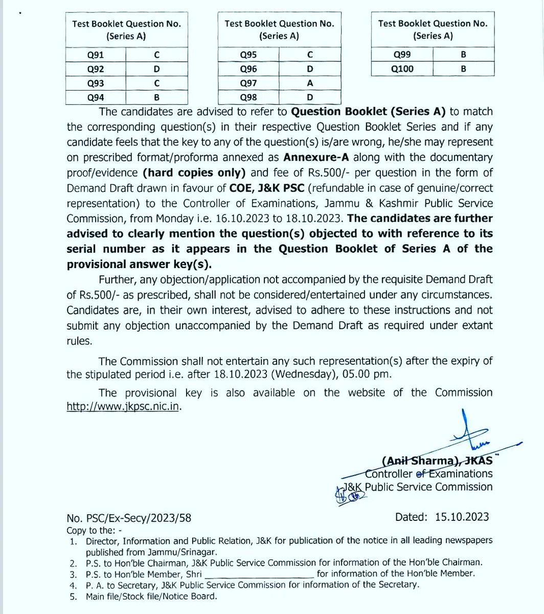 Rahid20203242's tweet photo. Jkpsc prelims answer key out https://t.co/eHfJ3rTvfl