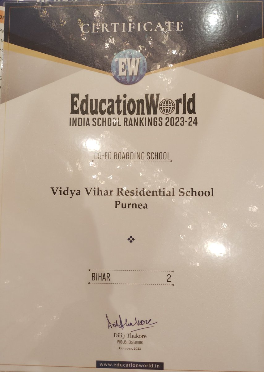 Vidyavihargroup's tweet photo. π We are thrilled to announce that Vidya Vihar Residential School has been honored as a Top School in the Co-Ed Boarding School category in Bihar by @EWPortal @MyEducatio3714! π
#EducationExcellence
#CoEdBoarding
#EducationWorld
#vidyaviharresidentialschool
#VVRS
#Purnea https://t.co/BCZCw8xxHB