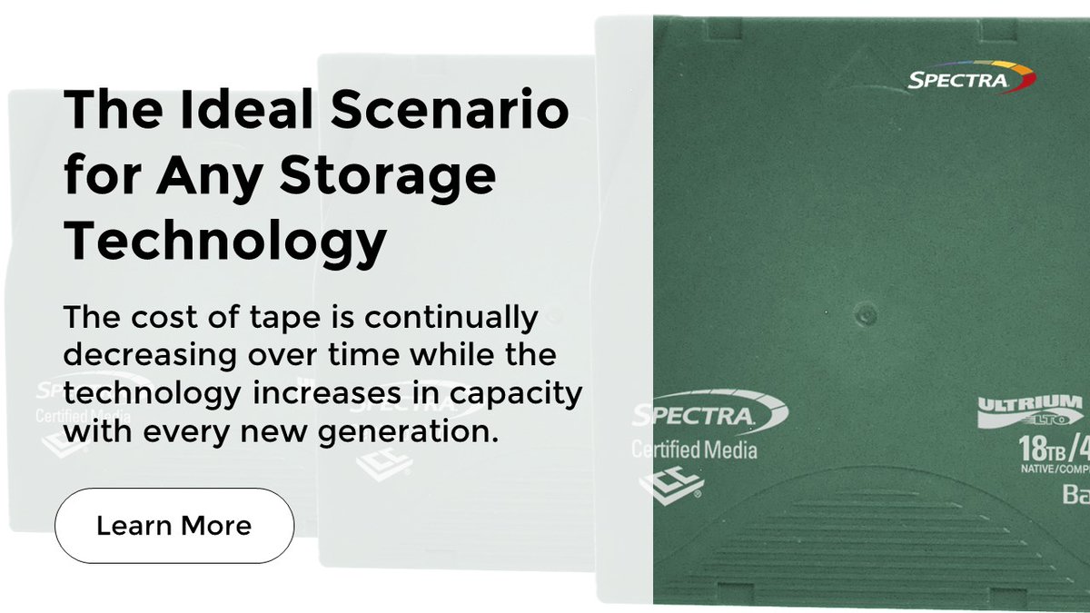#Tapestorage innovation in capacity, cost, efficiency and sustainability continues. Watch this on-demand webinar for insight into how recent advancements in tape technology and usage are impacting the role tape will play in the future of #datastorage. okt.to/Tjqn1g