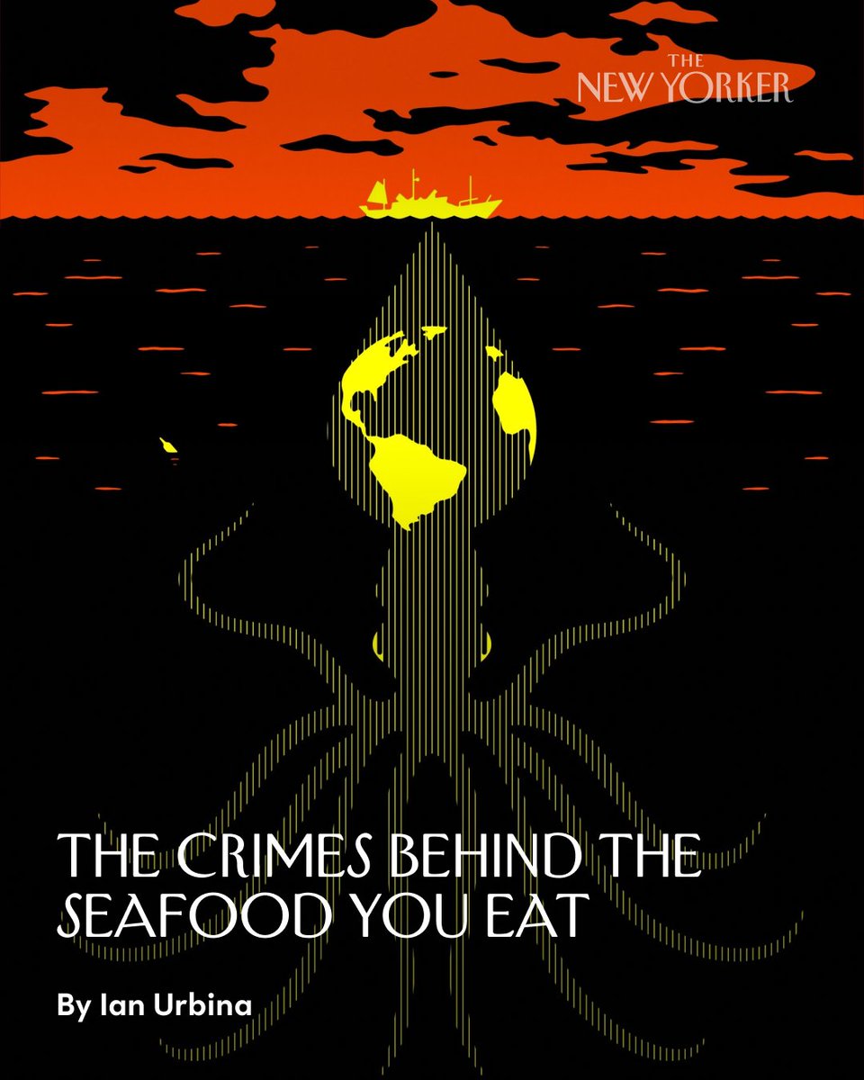 NewYorker's tweet image. China has what might be the largest maritime operation the world has ever known—but it’s largely unresponsive to international laws, perpetrating illegal fishing on an unprecedented scale, and its ships are rife with labor trafficking, violence, and death. nyer.cm/gUzk4YX