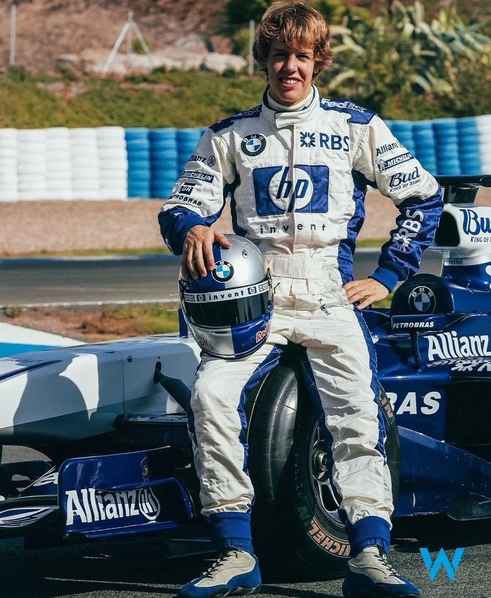 robertofunoat's tweet image. Il primo test su una monoposto di F1 per Sebastian Vettel su @WilliamsRacing FW27 quale premio per la vittoria del campionato Formula BMW. Seb aveva 18 anni. #F1 #Vettel #FirstTest