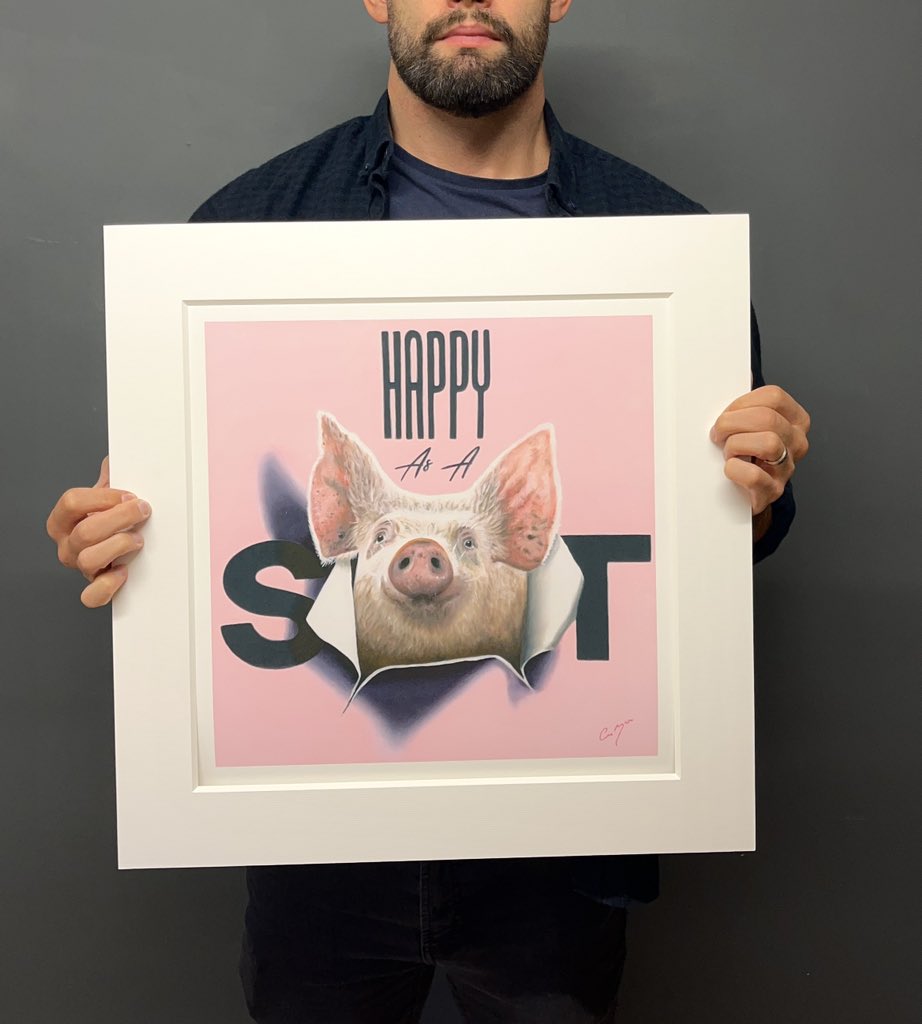 ChrisMorganART's tweet photo. The next two prints from this series. 
#absolutebullshit &amp; #happyasapiginshit
Contact me for more info https://t.co/M8i2NCrzBv