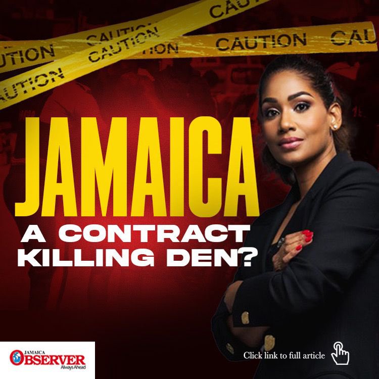 LisaHannamp's tweet photo. Approximately 32 people had their lives taken last week in Jamaica. 

Jamaica has the second-highest murder rate in the world — 52 per 100,000 people. The international benchmark is 30 murders per 100,000 to establish the state of a civil war.

On any given day, the news reports double, triple, or quadruple murders at a location.

Worse, we must all accept that Jamaica is a contract-killing den, where a person may go missing, be gunned down, or be brutally stabbed to death by someone or a group contracted to do so. The person who did the contracting may be someone who is closest to you.
