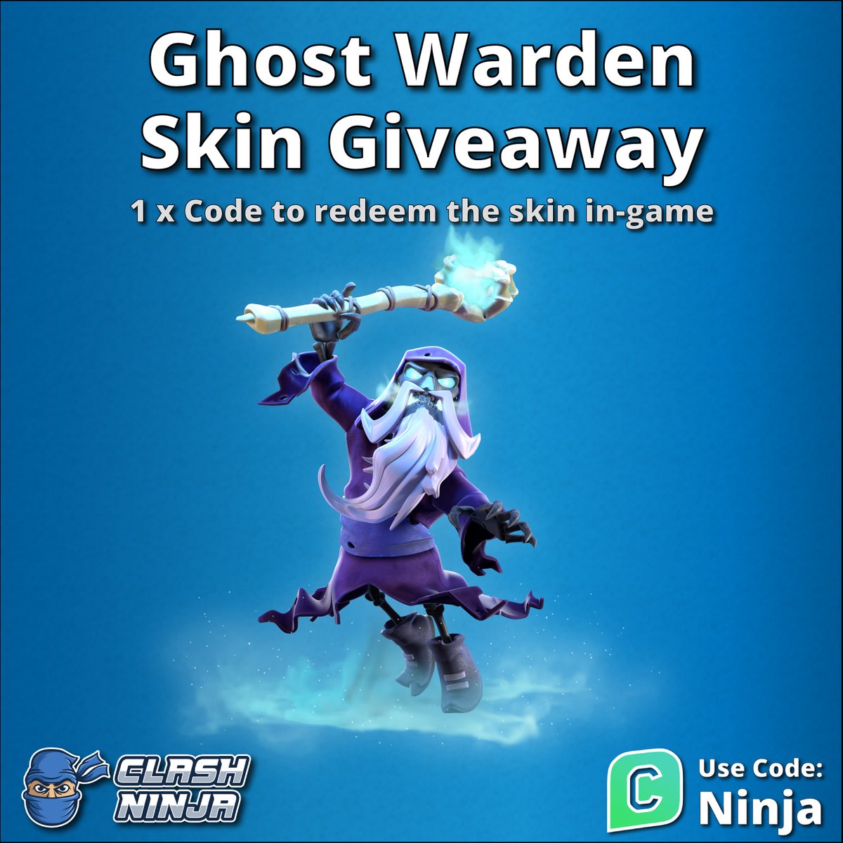 Clash Ninja (@clashdotninja) on Twitter photo 👻Ghost Warden Skin Giveaway!👻
1 x Ghost Warden Skin code
To Enter:
✅Follow <a href="/ClashDotNinja/">Clash Ninja</a>
✅Retweet this tweet
Optional:
Subscribe to youtube.com/c/clashninja
Winner announced after 12:00 UTC 17th October 2023
#ClashOfClans #ClashOn 👻Ghost Warden Skin Giveaway!👻
1 x Ghost Warden Skin code
To Enter:
✅Follow <a href="/ClashDotNinja/">Clash Ninja</a>
✅Retweet this tweet
Optional:
Subscribe to youtube.com/c/clashninja
Winner announced after 12:00 UTC 17th October 2023
#ClashOfClans #ClashOn